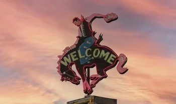 a rodeo sign that says welcome