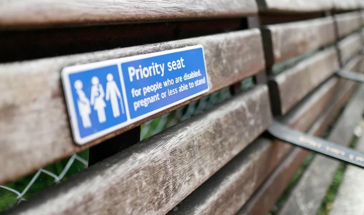 Priority seat on a bench
