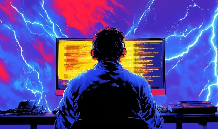 A programmer writing lightning fast C++ code