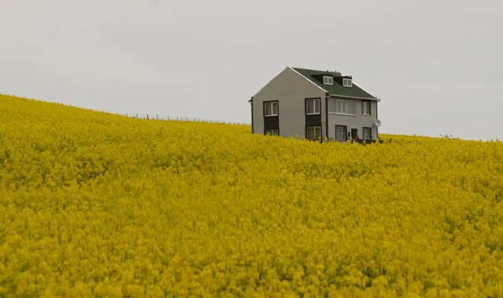 House in a field