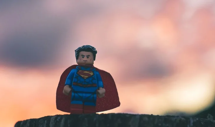 superman small and plastic 