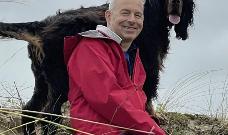 Richard Kersley and his dog