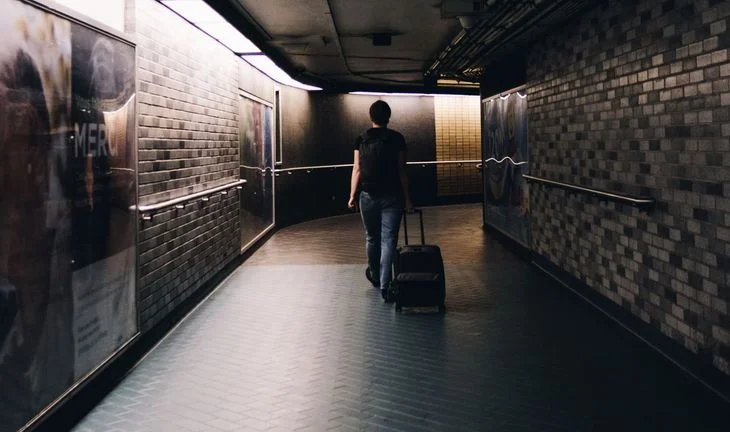 walking away