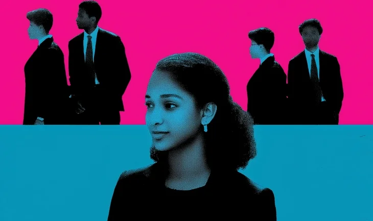 Female banking intern