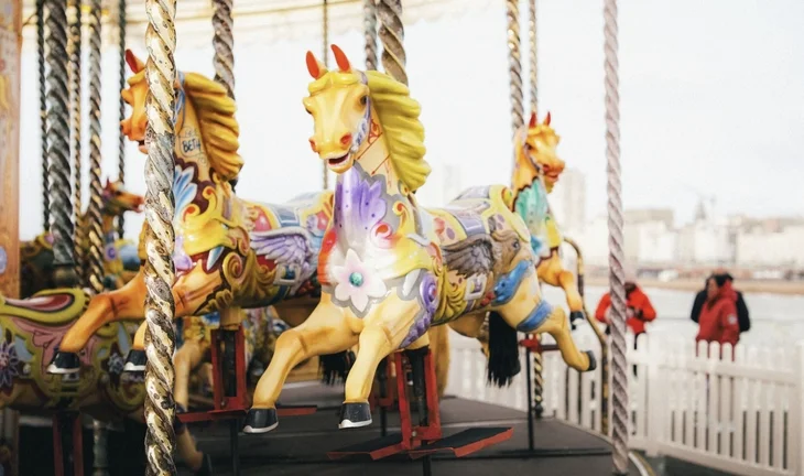 yellow horse merry go round 