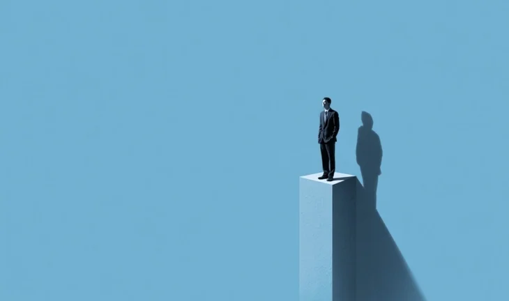 A man on a pedestal