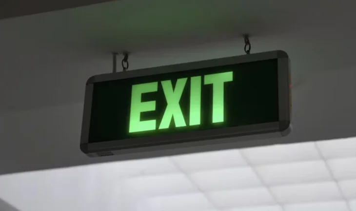 an exit sign 