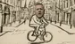 a man on a bike
